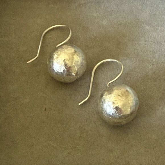 Sterling silver faceted earrings - Picture 1 of 3